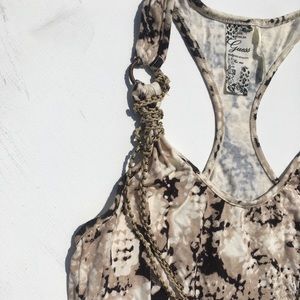 Guess snake print racerback tank